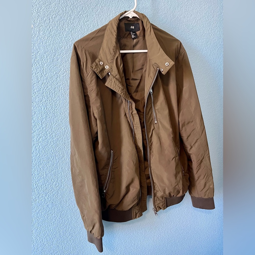 Men’s H&M Bomber Jacket size L - Olive Green